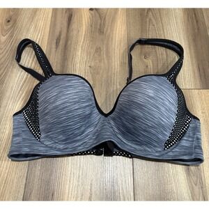 Maidenform Bra 38B Gray Heathered Padded Underwire Support Adjustable Straps